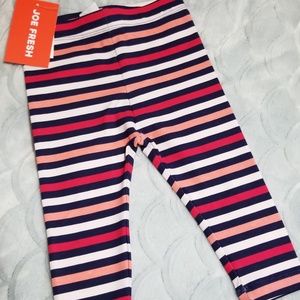 🛍 Joe Fresh Striped leggings 6-12 months